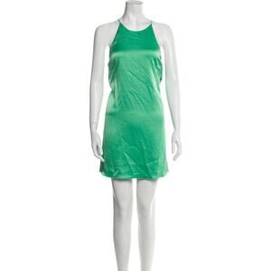 Alice + Olivia 'Scoop' Green Halterneck Mini Dress Size 4